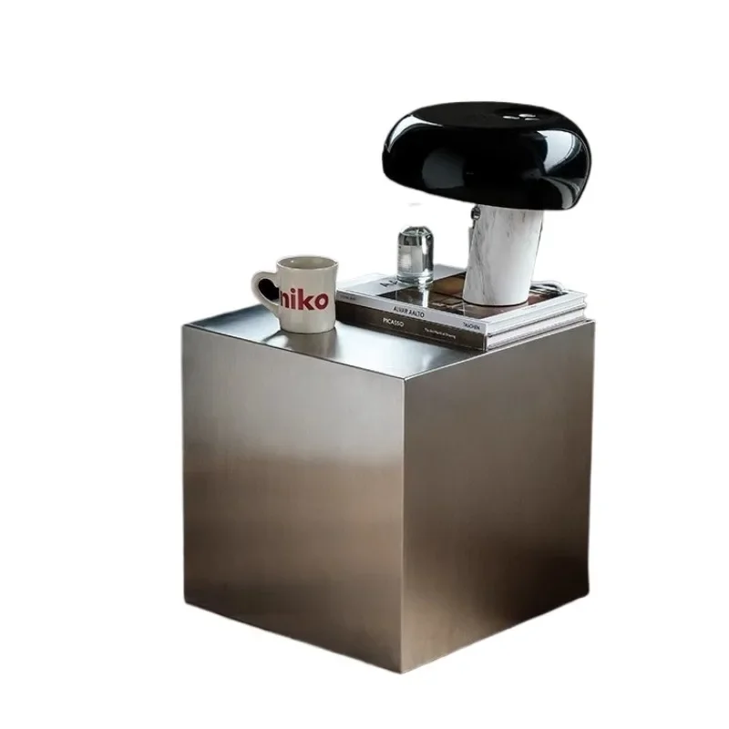 

Household small apartment creative stainless steel square edge, household living room, sofa edge, storage corner