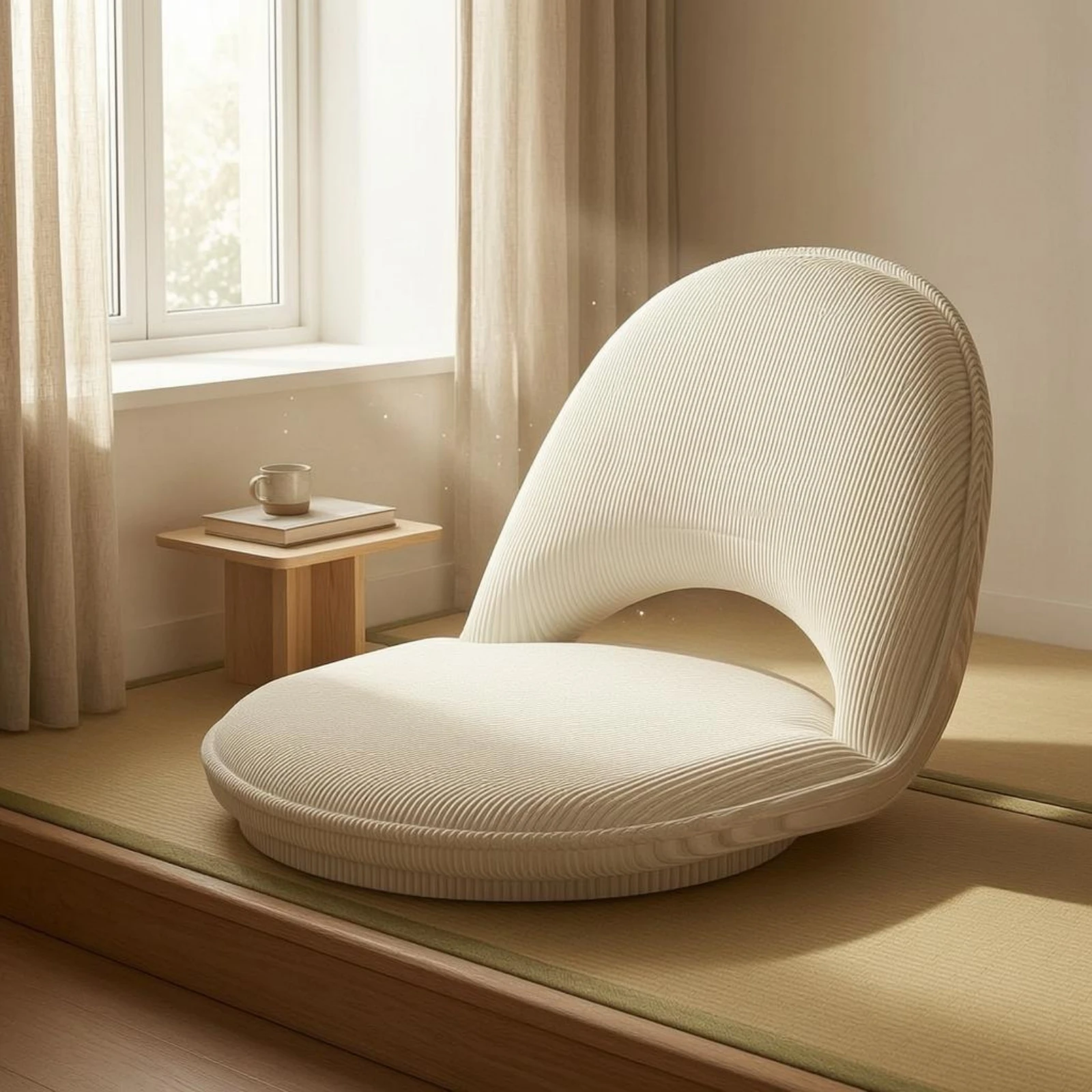 

Floor Chair with Back Support Adjustable Backrest Folding Floor Chair Home Seating High-Resilience Foam Padded for Tatami, Bed