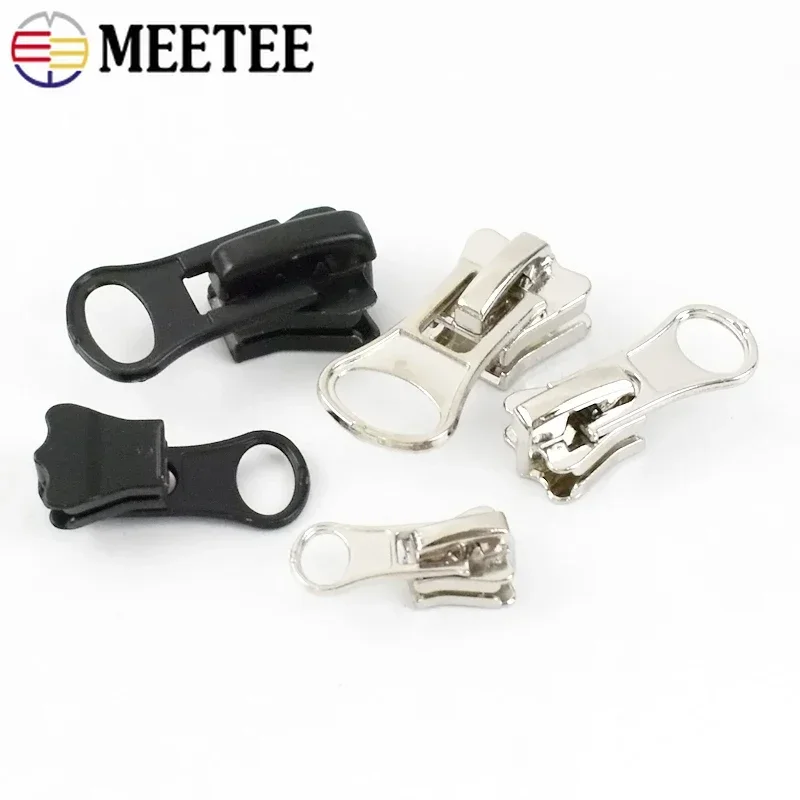 5/10/20Pcs 3# 5# 8# 10# Zipper Sliders for Resin Zippers Tape Bags Garment Zip Pulls Head Repair Kit DIY Sewing Accessories
