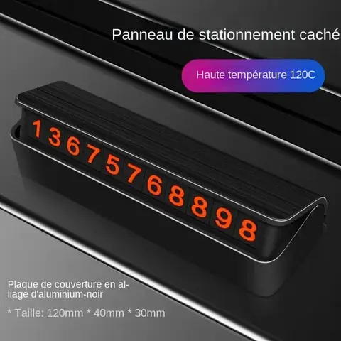 Car Styling Temporary Parking Card Phone Number Card Luminous Car Stickers Car Park Stop Sign In Car-styling Auto Accessories 10 best sales car number - №5