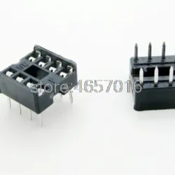 100PCS/Lot 8 Pin DIP Square Hole IC Sockets Adapter 8Pin Pitch 2.54mm Connector