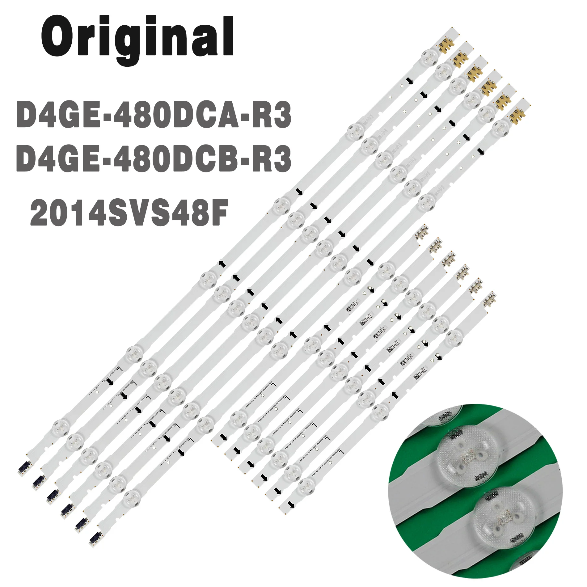 

LED Backlight strip 9 lamp For SAMSUNG 2014SVS48F UA48J5088AC UE48H6400 BN96-30453A D4GE-480DCA-R3 D4GE-480DCB-R3 UE48H6500