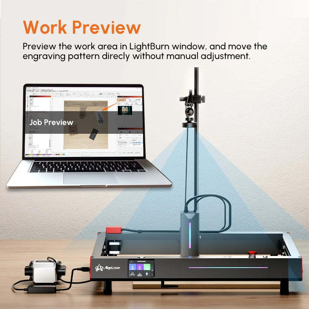 AlgoLaser Lightburn Camera Kit for Laser Engraver Offline Remote Monitor Control Positioning for Laser Engraving Machine Algolaser/TWO TREES view 4