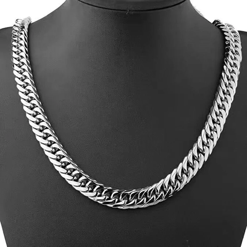 EDC Men\'s Titanium Steel Chain Necklace Fashion Punk Jewelry Byzantine Boy Gadgets Cuba Style Stylish Cool Women Girl Gifts