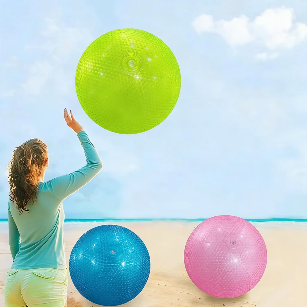 Pelotas de playa inflables de Color perla, juguetes de piscina de PVC coloridos para suministros de fiesta de cumpleaños, decoración hawaiana de verano, juguetes acuáticos, 1 ud.
