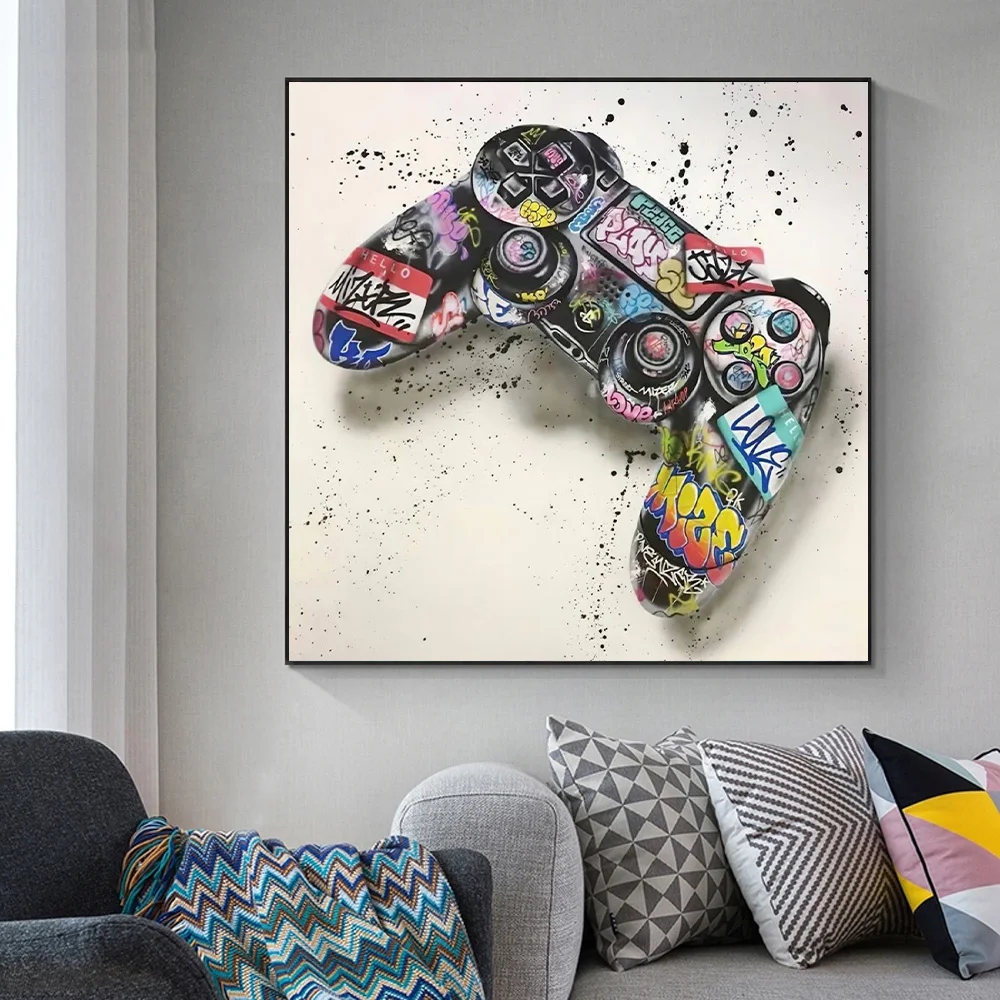 Street Graffiti Wall Art Poster Gesture Love Heart Lion Playstation Pop Mural Modern Home Decor Painting Canvas Picture Prints