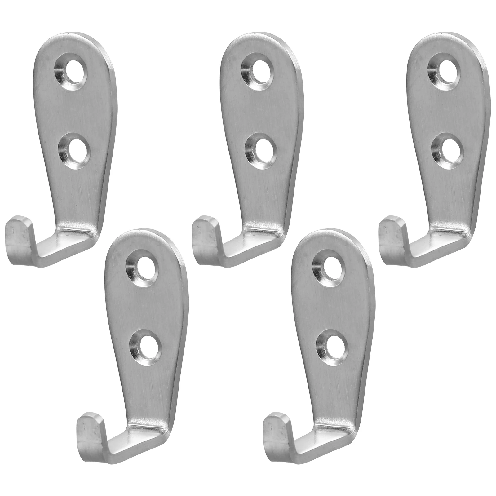 

5pcs Stainless Steel Hooks Heavy Duty Wall Mount Bathroom Saver Coat Rack Garment Organizers