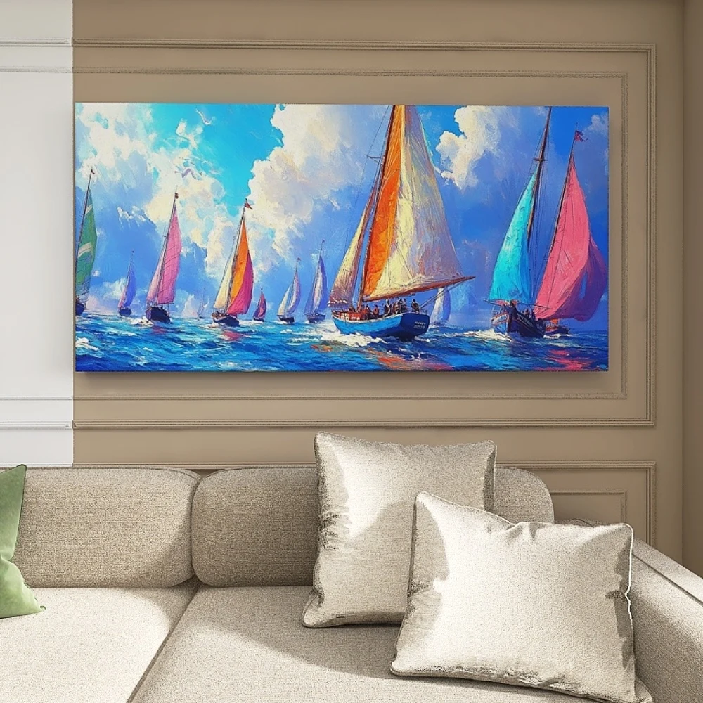 

1.5-Inch Thick Pine Solid Wood Frame, Canvas Wall Art, Birthday Gift Art Wall Painting, Bedroom, Office, Living Room