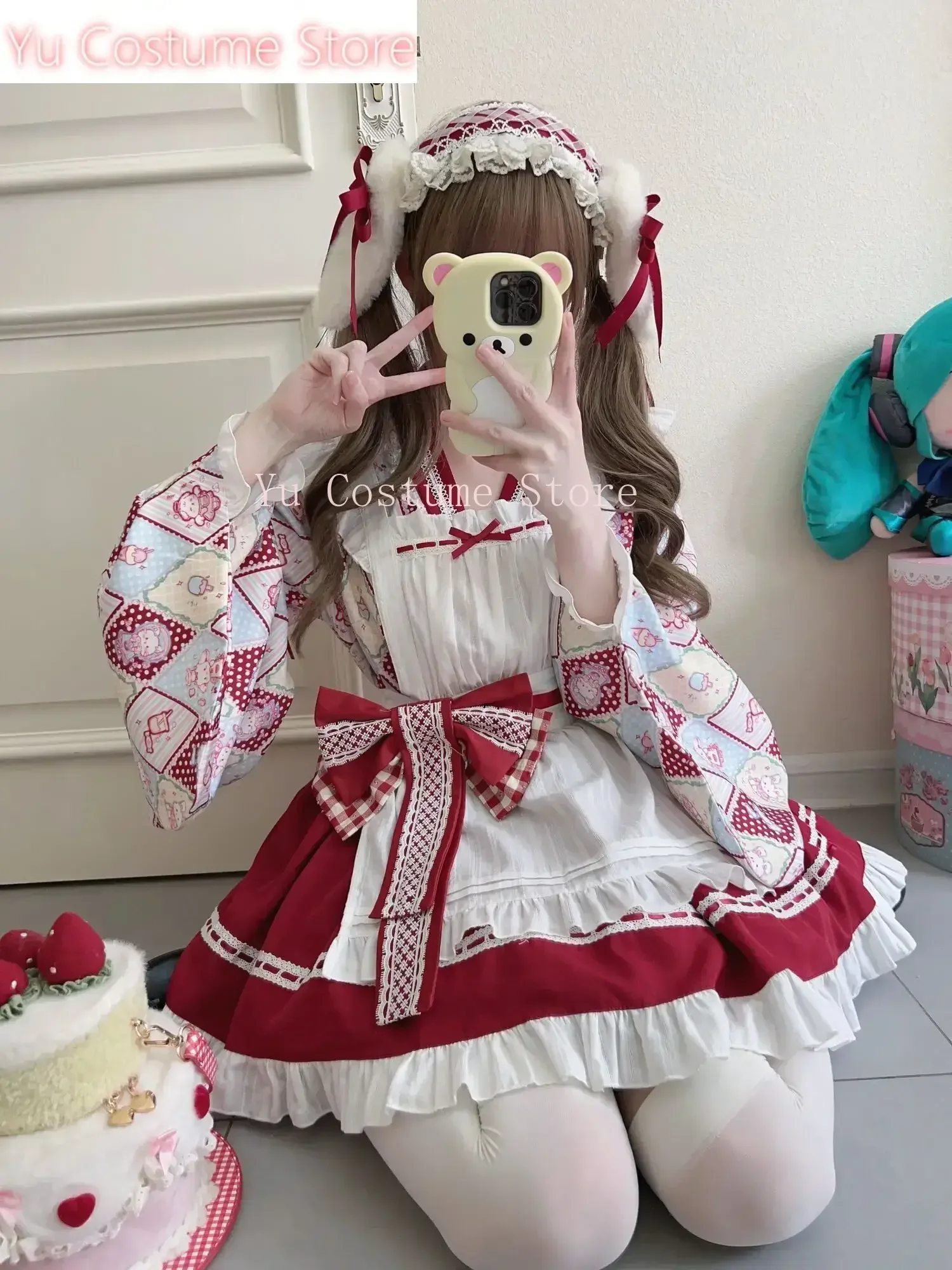 

Yu Costume Sugar Girl Design Lolita Dress Cute And Heaty Maid Dress Summer Skirt Sweety Lolita Performace Costume 2025