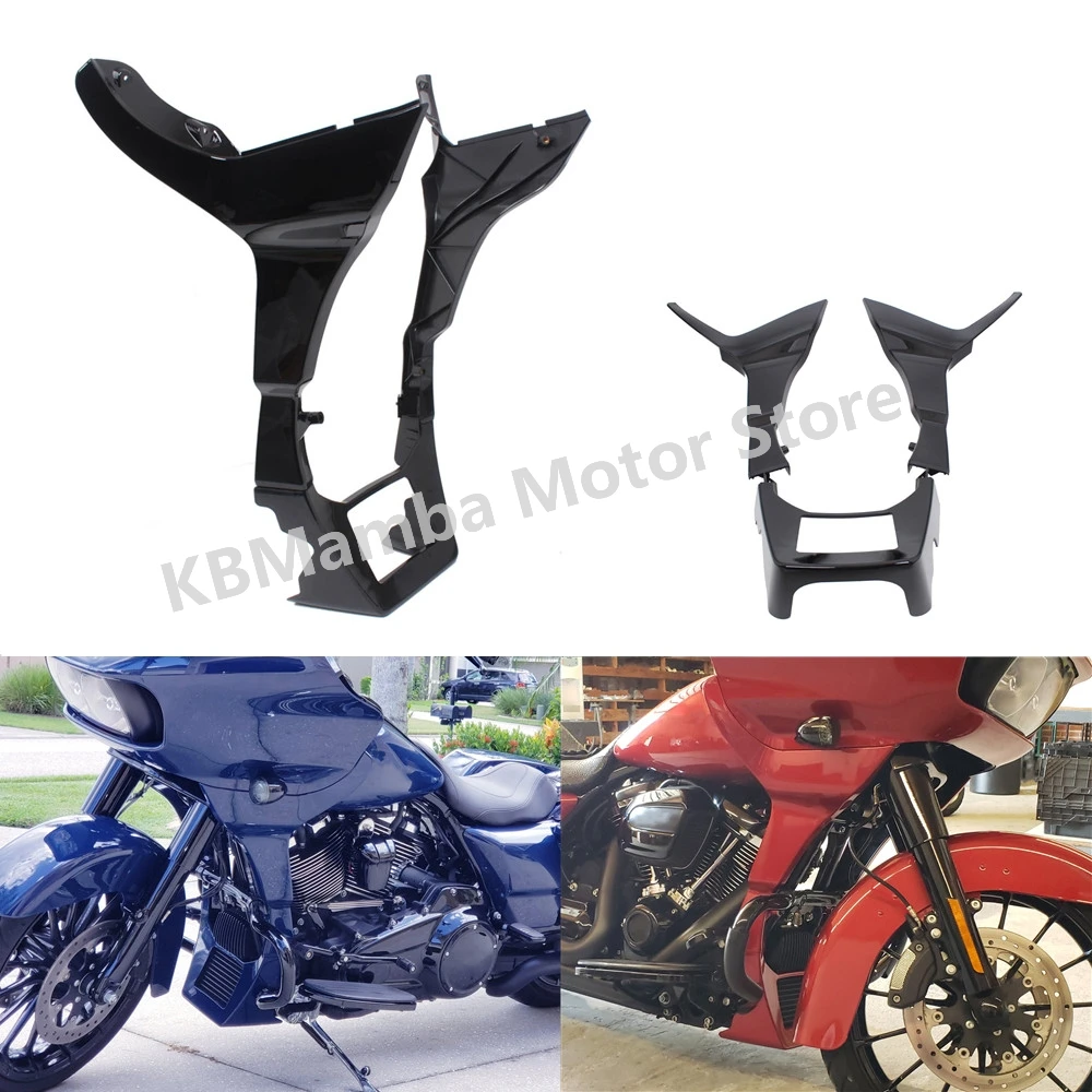 

Motorcycle ABS Plastic Front Fairing Spoiler Cover For Harley Touring Road Glide CVO FLTRX Special Limited Ultra FLTRU 2017-2022