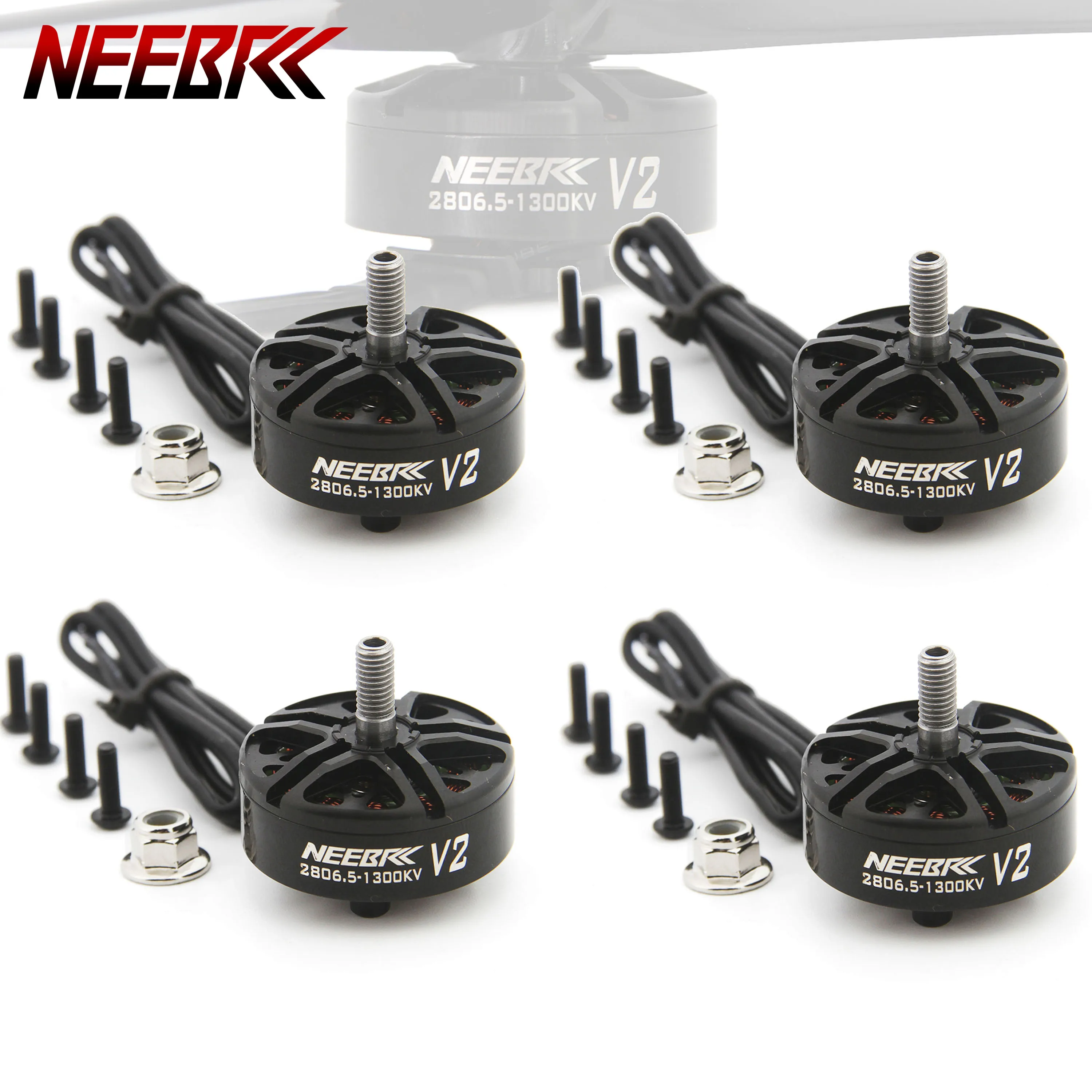NEEBRC 2807 2806.5 1300KV Drone Brushless Motor 3-6S Outrunner for RC FPV Racing Quadcopter Airplane Mark4 7inch Frame ESC Part