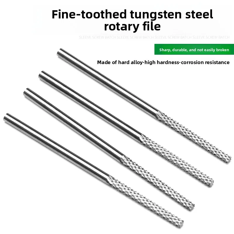 Engraving Cylindrical Spiral File/ Extended Tungsten Steel Rotary File / Woodworking Grinding Head / Metal Carbide Grinding Head