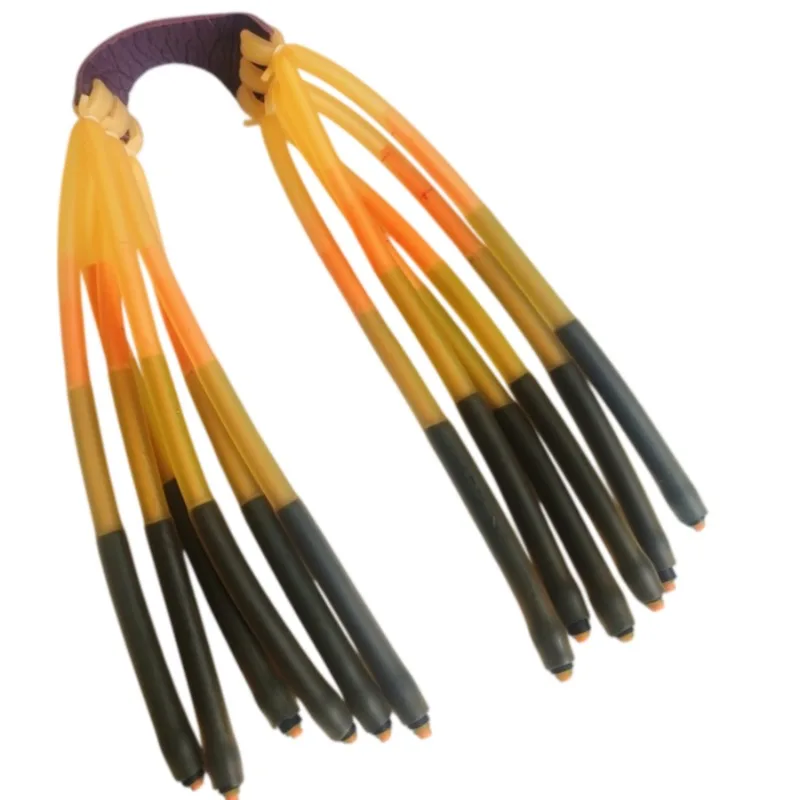 10 Strand Tubular Slingshot Rubber Bands Multi-Tube Natural Latex Elastic Set Wear Resistant Spare Parts for Outdoor Slingshot