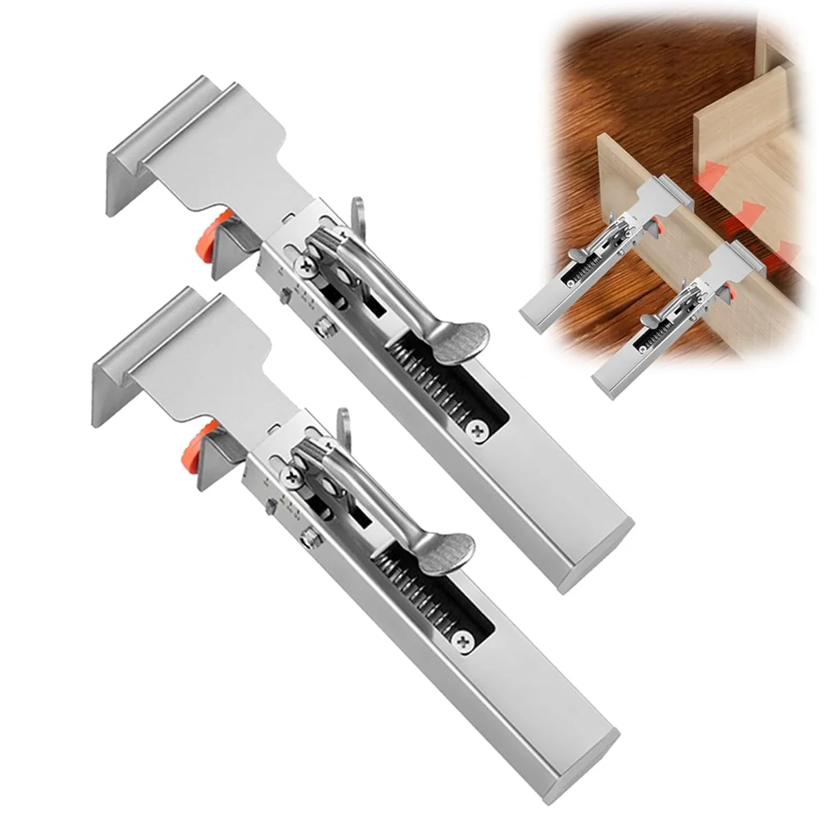 2pcs Adjustable Drawer Fixing Clamp,Drawer Fixing Clips,Cabinet Hardware Jig,Drawer Front Cabinet Installation Clamps