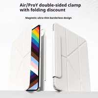 RBP Funda plegable en forma de Y magnética iPad A16 10/11a generación, iPad Pro 11 13 12,9 Air 11 Air4/5 mini 6 con cubierta desmontable magnética
