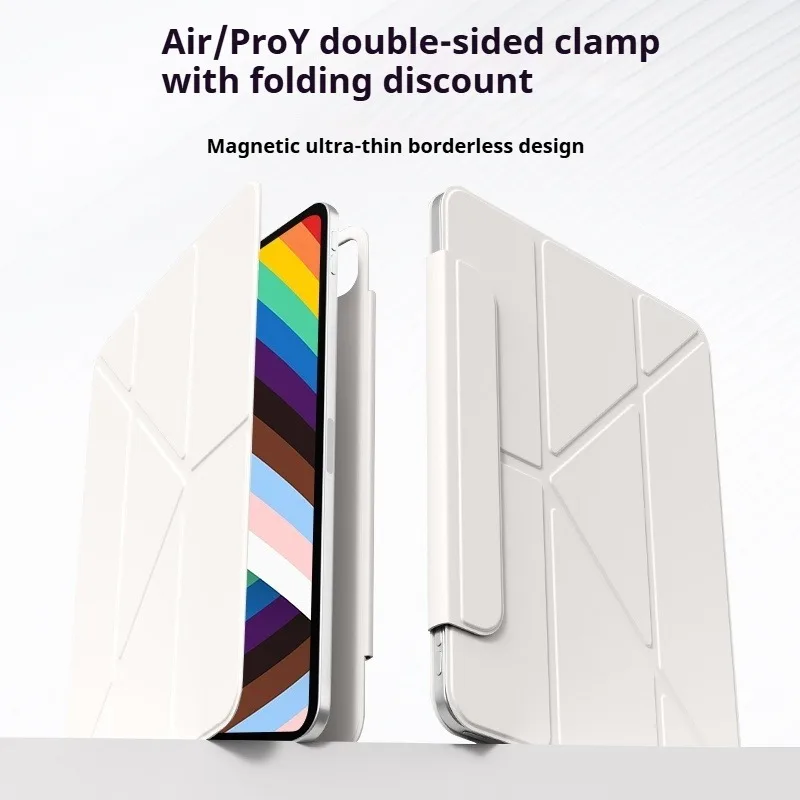 RBP Y-Shaped Folding Case Magnetic iPad A16 10/11th Gen, iPad Pro 11 13 12.9 Air 11 Air4/5 Mini 6 With Magnetic Detachable Cover
