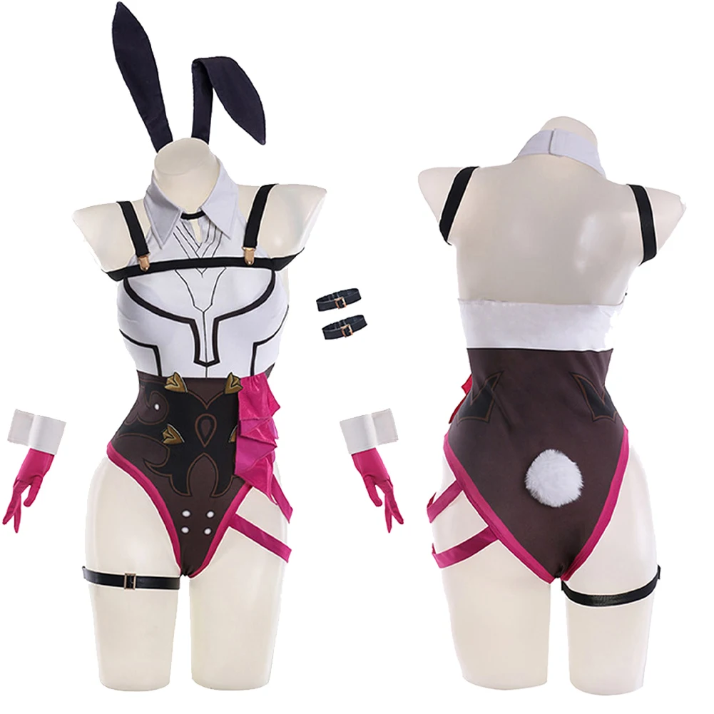 Game Honkai Star Rail Kafka Cosplay Bunny Girl Jumpsuit Costume Accessories Girls Women Adult Halloween Disguise Roleplay Suit