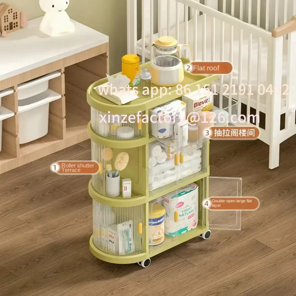 

Customizable Cart Convenient Storage Rack Bedroom Movable Storage Rack Simple Storage Rack Mobile Household