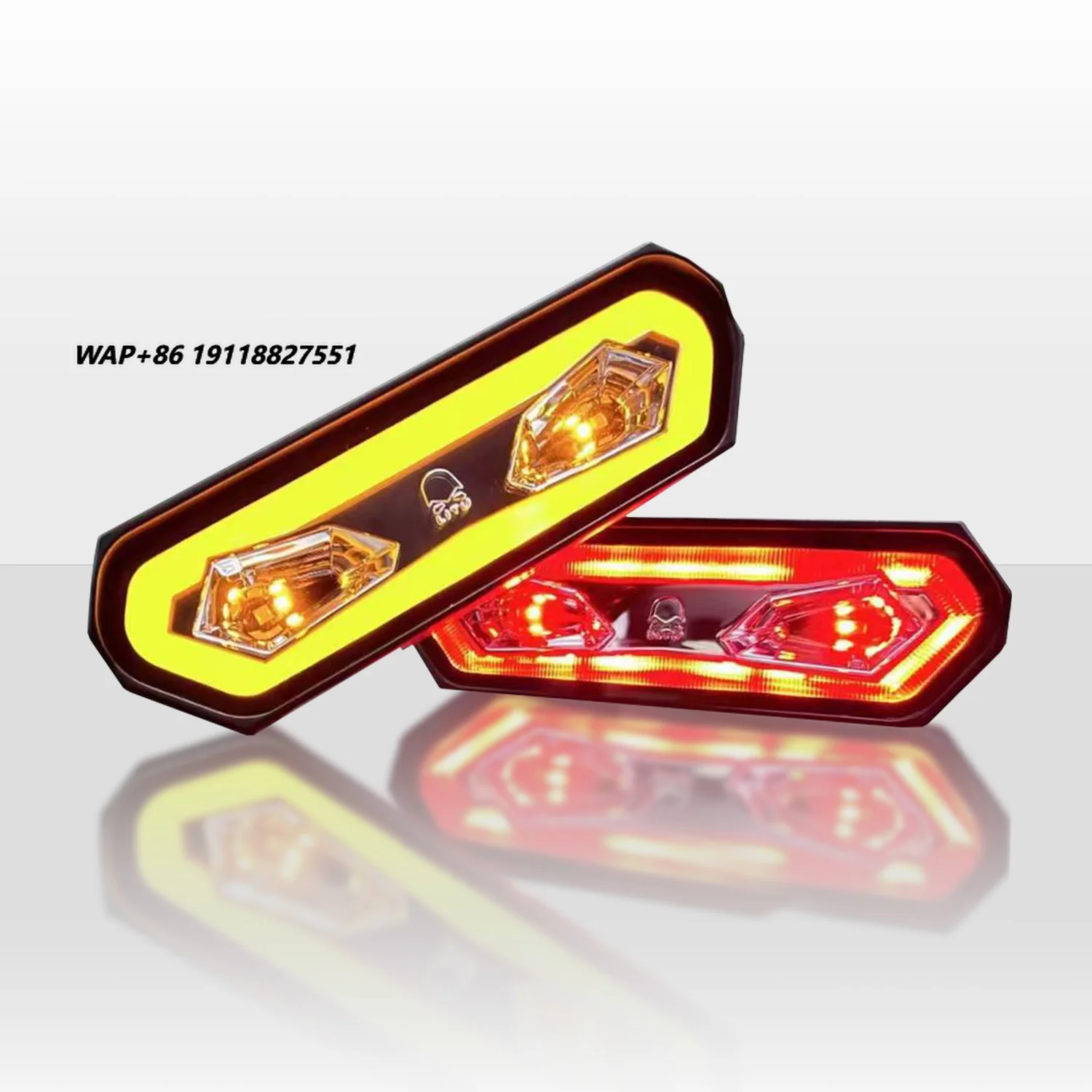 50W Three Colors UTV ATV Brake Stop Lamp Car Universal Red Tail Light chase forTruck Pickup Offroad Led Reverse Lights