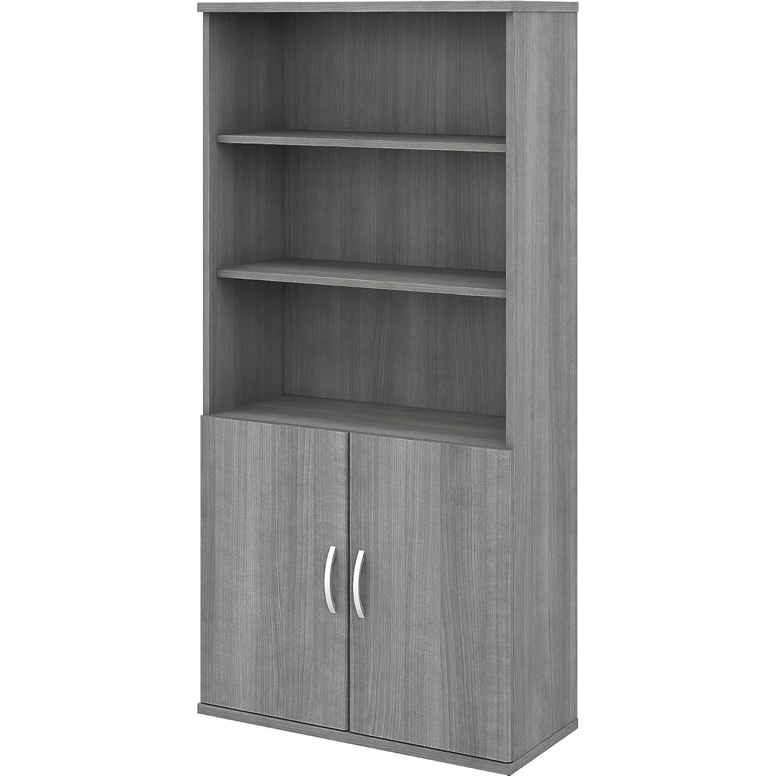 US Bush STC015PG Studio C 5-Shelf 73-Inch H Bookcase, Platinum Gray