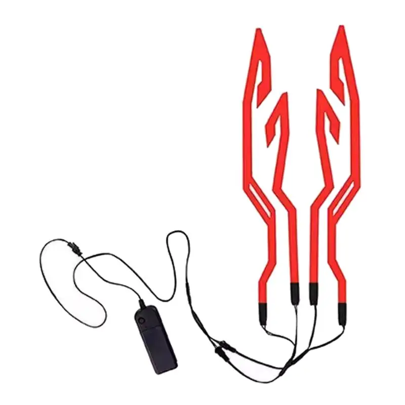 Strange LED Cold Light Strip Motorcycle Helmet Bike Flashing Warning Lights Trim Sticker Night Riding Light Strip