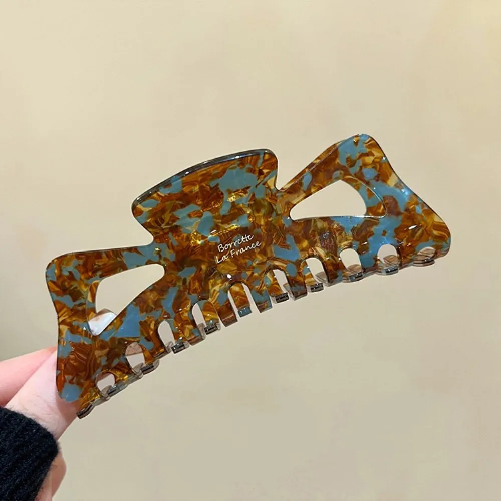 

Elegant Sweet Bowknot Hair Claw Hollow Leopard Print Ponytail Clip Headwear Hair Clip Simple Hair Claw Girls