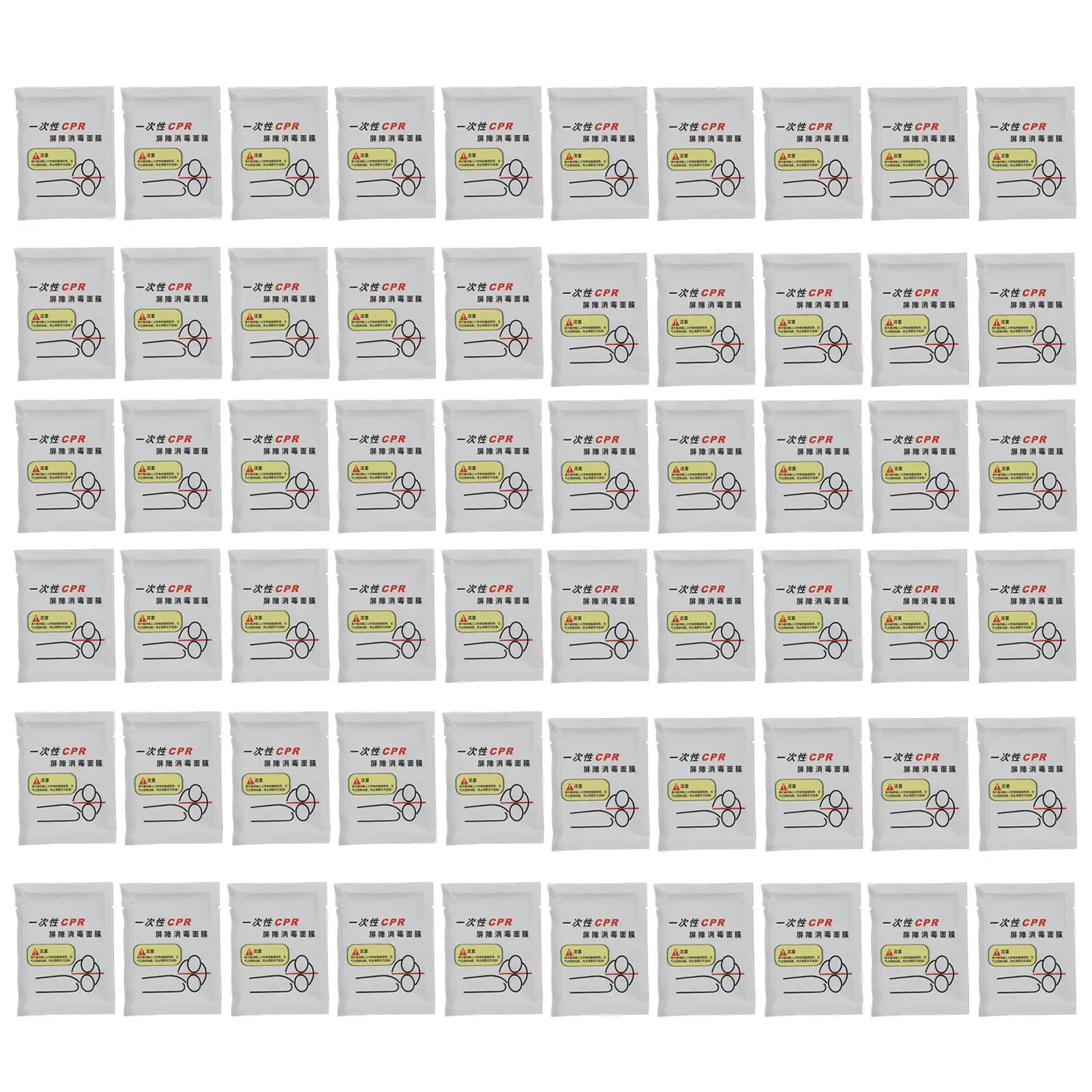 50개 일회용 단방향 심장 인공 호흡기 훈련 얼굴 CPR 연습 장벽