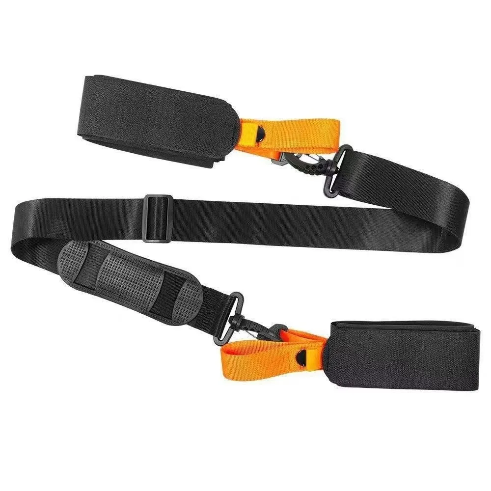Adjustable Ski Pole Carrying Strap Nylon Sponge Plastic Adjustable Ski Pole Strap Fixed Strap Ant-Slip Pad