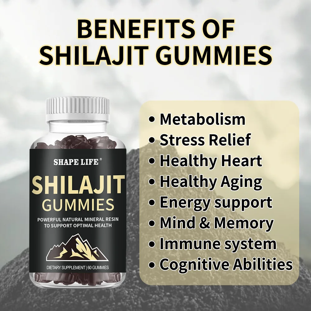 60/120/180Pcs Shilajit Gummies Men\'s Health Product Mineral Resin Capsuels