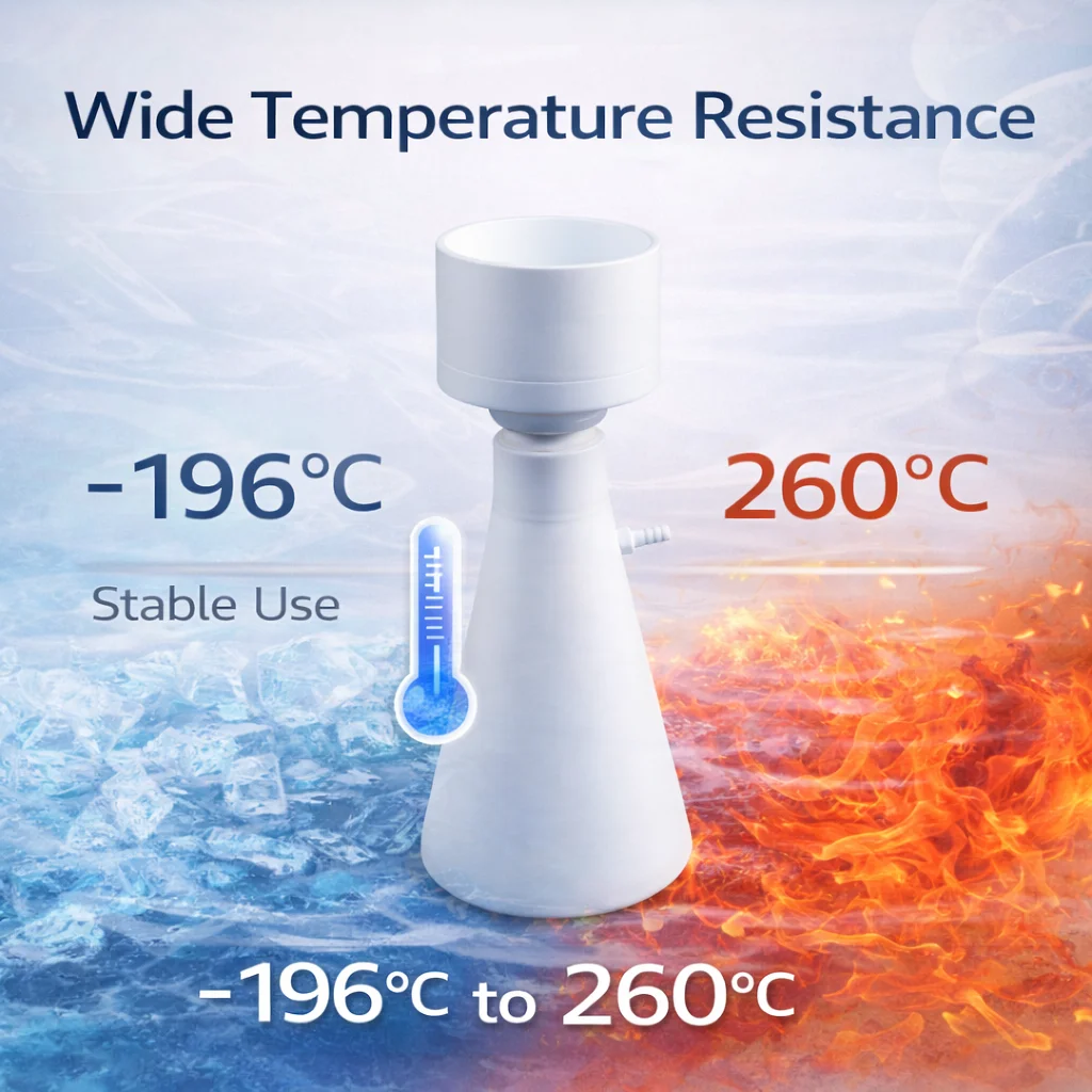 PTFE Buchner Funnel Vacuum Filtration Apparatus F4 Split Type Filter Set High Temperature Resistant Lab Filter Device
