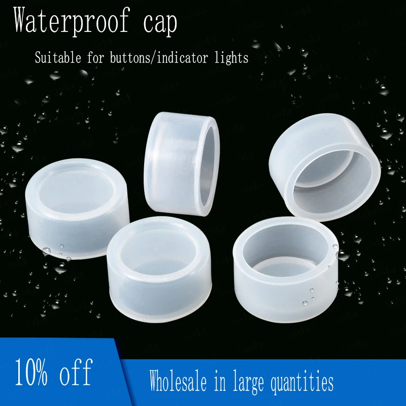 

1PCS Button Switch Cap Sealing Cover Dustproof Cover Waterproof Silicone Material 22/25 Signal Light Waterproof Cap