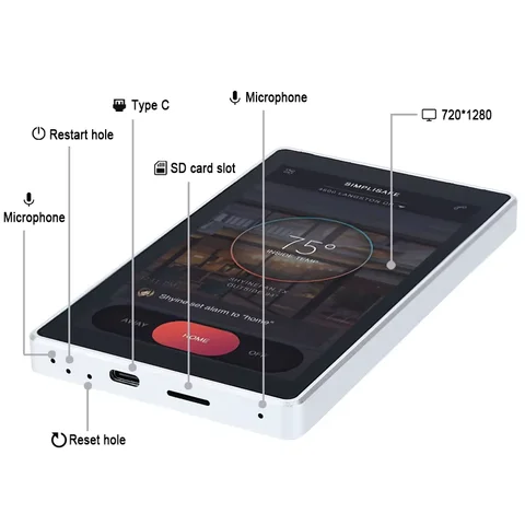 Bilashmart Smart Home 5.5 inch Android 13 POE Tablet Built-in Google Play for 86 Wall BOX Touch Screen Display with RS485