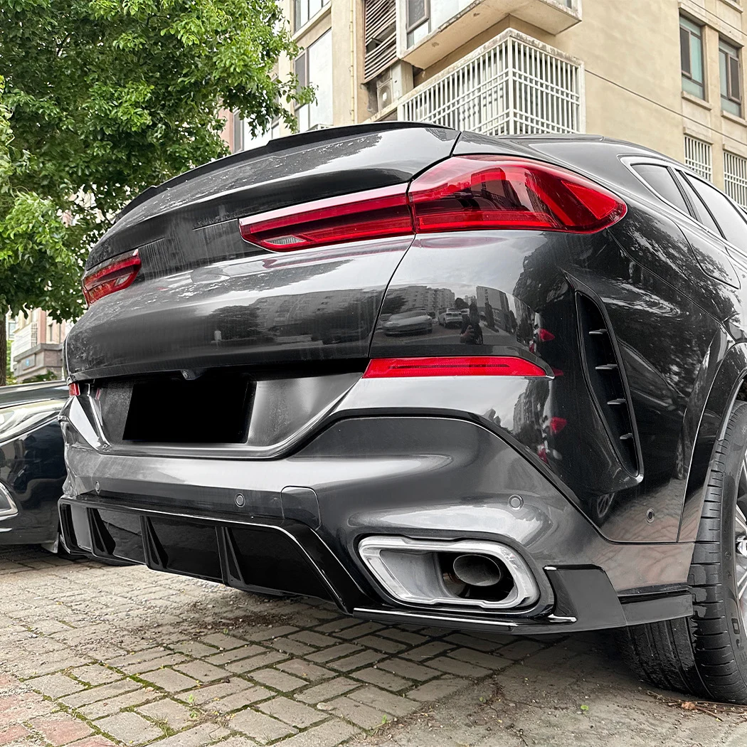

Задний диффузор-спойлер для бампера BMW X6 G06 2019-2025, защита заднего бампера