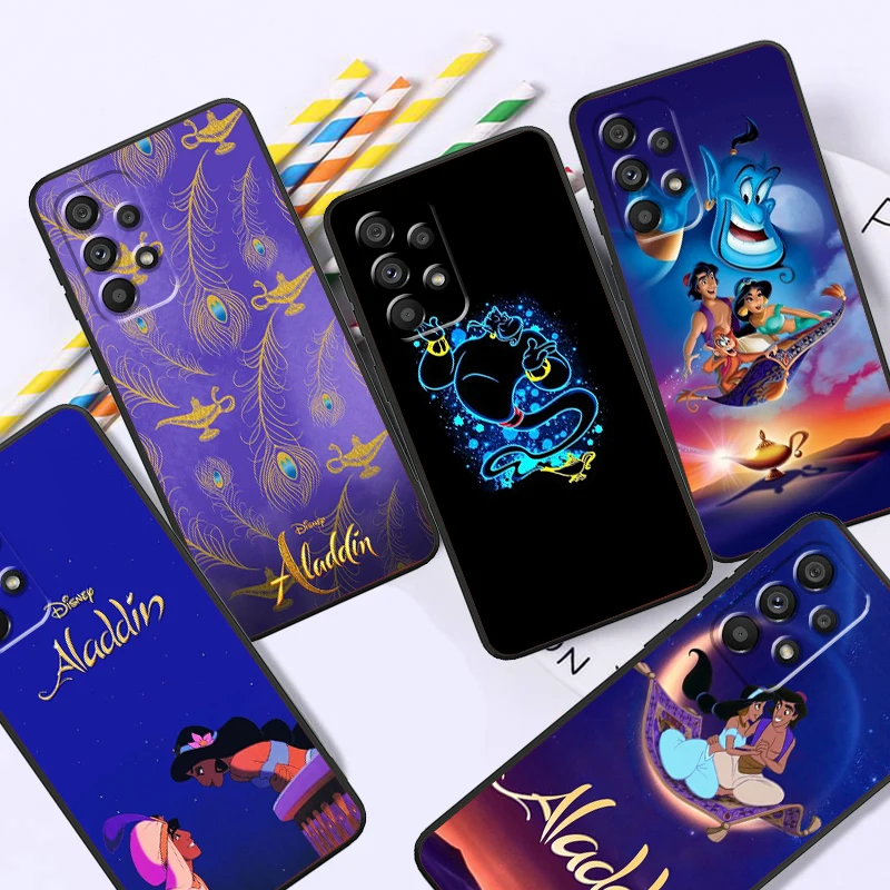 Aladdin Anime Magi For Samsung A53 A52 A33 A32 A51 A71 A21S A13 A73 A55 A22 A23 A35 A72 A54 A12 5G Black Cover Phone Case