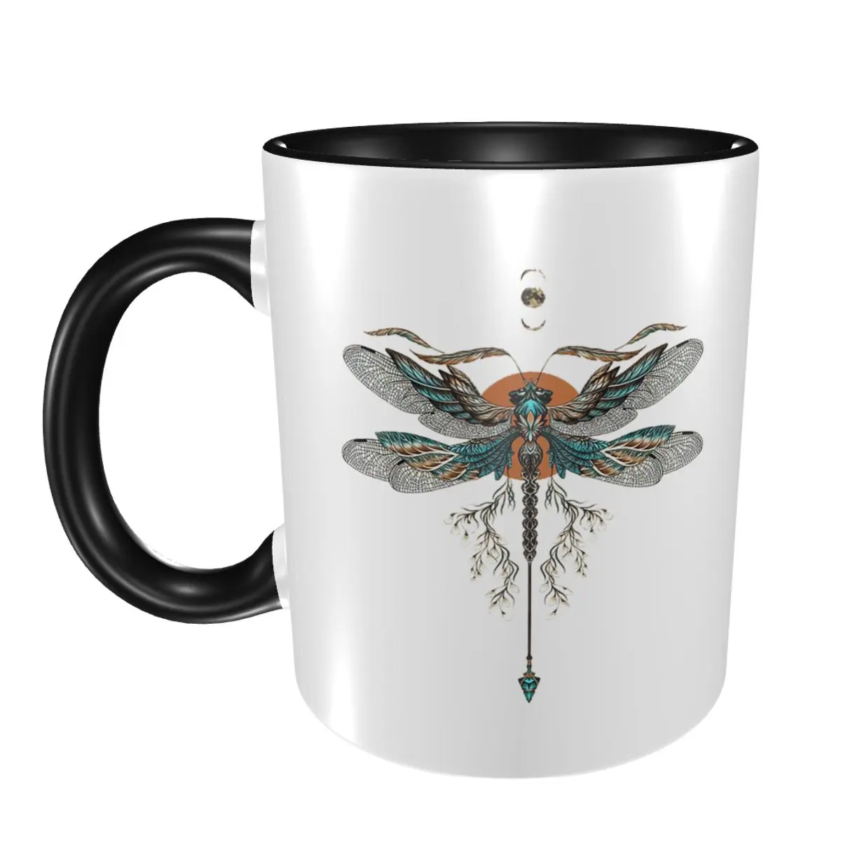 

Dragon Fly Tattoo Mug Funny Ceramic Coffee Cups Tea Mugs Milk Cup Drinkware Gifts for Friends