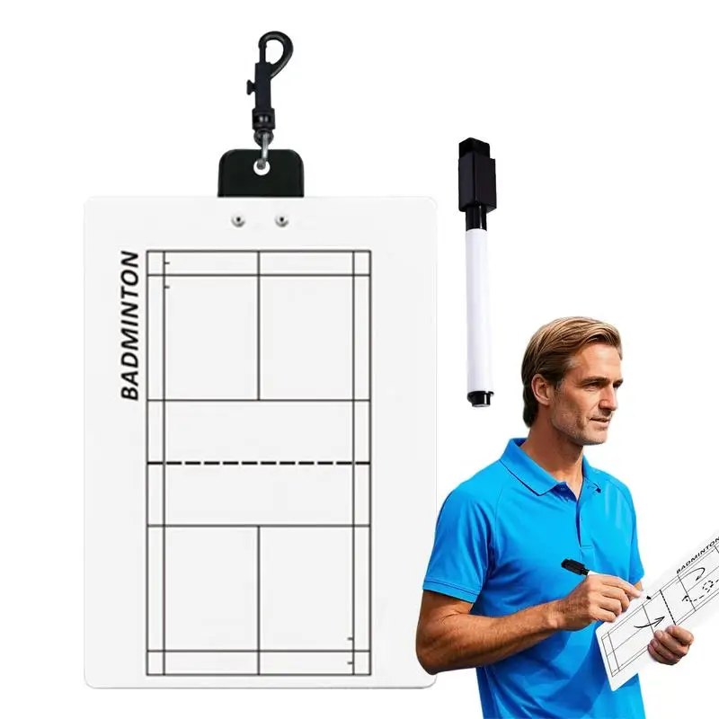 Volleyball Clipboard for Coaches Badminton White Board for Coaches Double-sided Ball Sports Demonstration Board Badminton