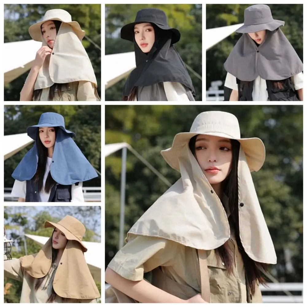 

Fashion Wide Brim Shawl Fisherman Hat Elastic Breathable Hiking Bucket Hat Mesh Empty Top Bow Women Sun Cap Travel