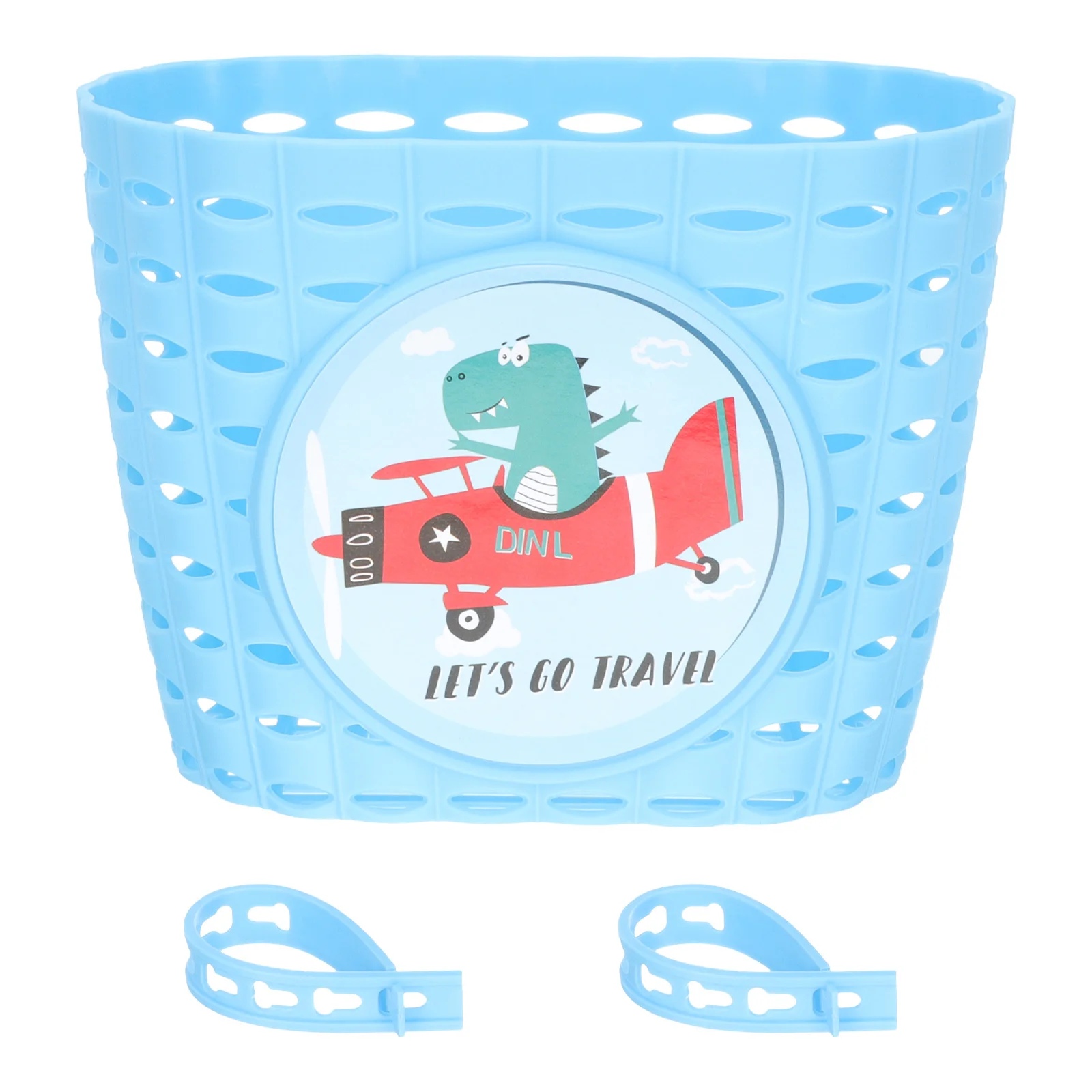 سلة دراجة للأطفال سلة تخزين بلاستيكية أمامية خفيفة الوزن مقاومة للخدش مناسبة لمقود الدراجات البخارية