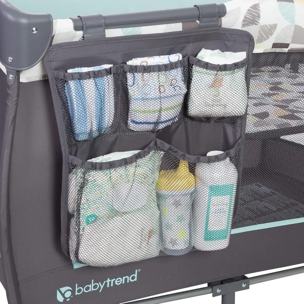 New.trend-e přenosné a namyšlený novorozence dětský pokoj pivot pack a divadelní hra děťátko postýlku s rodič organizátor, bassinet, a cestovní brašna