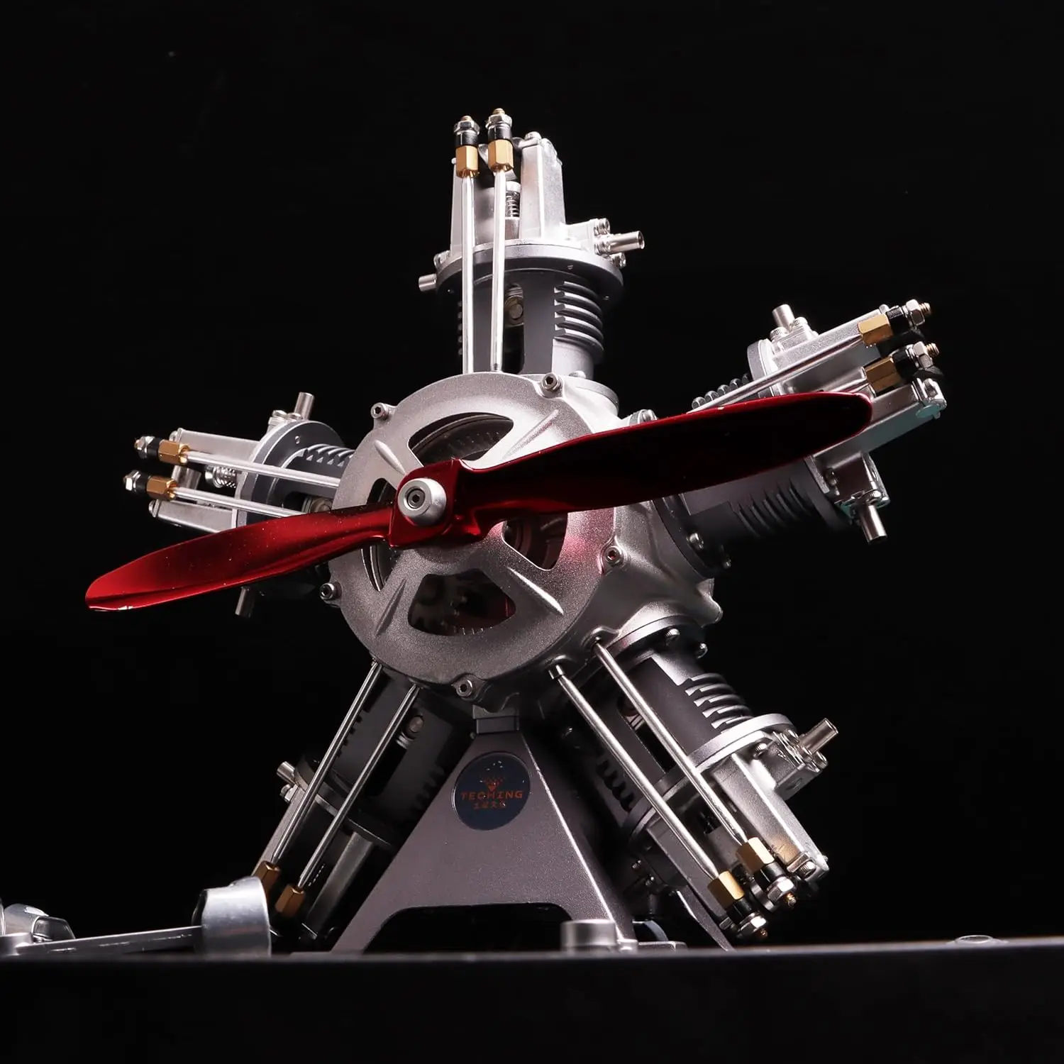 5-Cylinder Radial Engine Model Kit That Runs Mechanical Metal Assembly