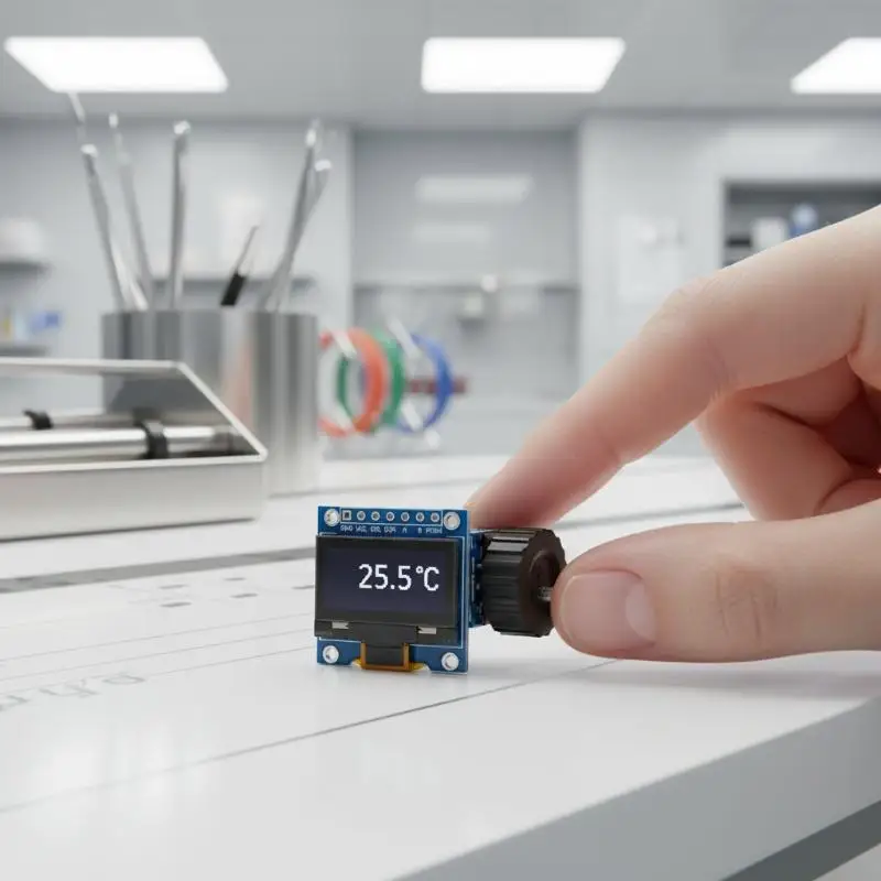 1 Set IIC Interface 0.96-inch OLED Display SSD1306 Combo Module With EC11 Rotary Encoder/Three-Position Toggle Switch