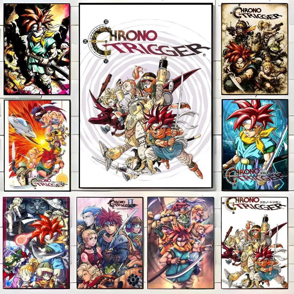 Anime C-Chrono Trigger Poster HD Self-Adhesive Wall Decals For Living Room & Bedroom Home Decor Gift