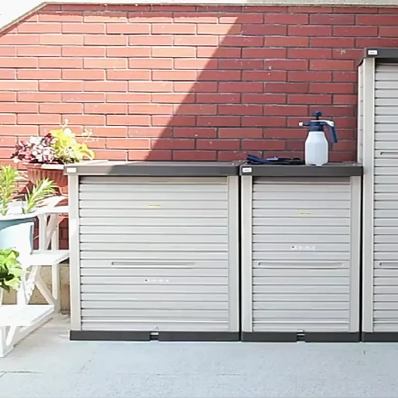 Outdoor Iron Storage Cabinet Waterproof Sunscreen Locker for Balcony Household Grocery Wardrobe Sheet Metal Outdoor Cupboard