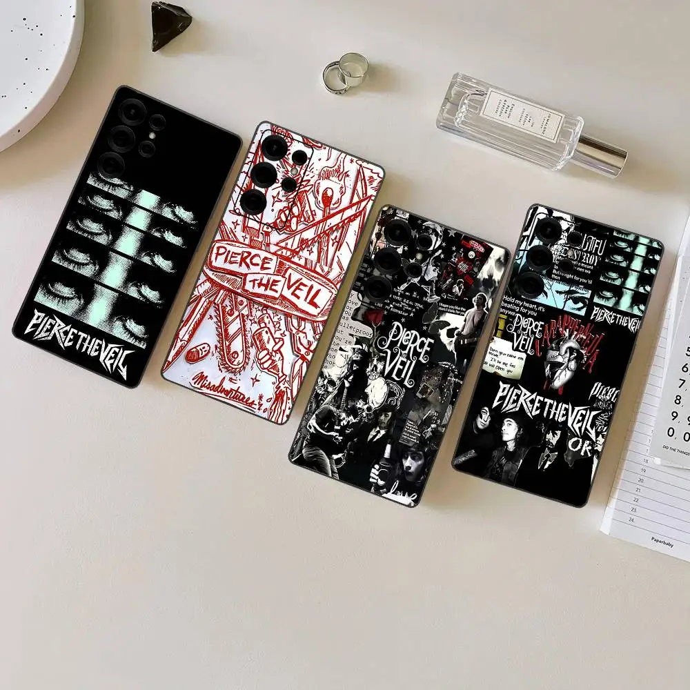 P-Pierce The Veil Band Phone Case For Samsung S 24 Fe 25 Ultra Plus 20 Lite 21 30 23 24 22 Ultra 5G Fundas