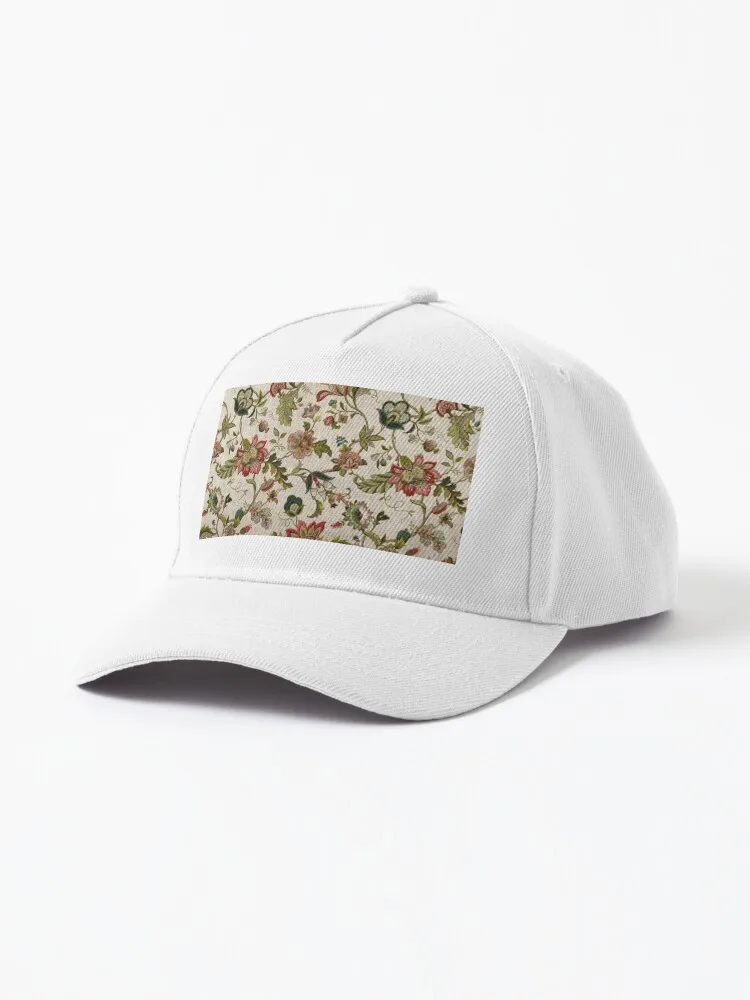 Red Green Jacobean Floral Embroidery Pattern Cap For Men Women Summer Outdoor Sun Baseball Hats New Fashion Hat