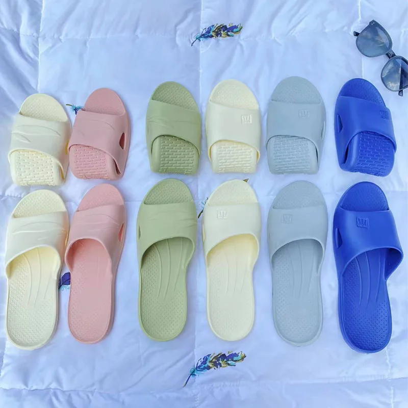 Summer New Foldable Home fashion Slippers Hotel Travel Portable Slides Non-Slip Bathing House Guest Use Men\'s Women\'s Flat Shoes