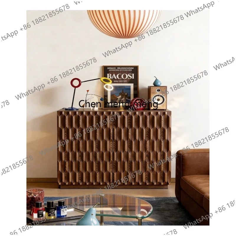 Organ Side Cabinet Medieval North American Red Oak Solid Wood Bucket Cabinet Living Room Wall Storage Locker