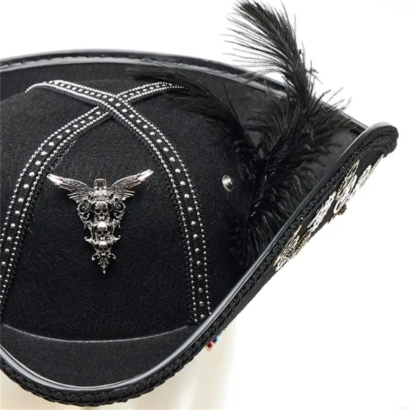 Sombrero pirata ajustable para hombres, mujeres y niños, para disfraces Halloween y fiestas temáticas, novedad