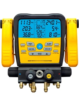 ワイヤレス4ポートSman冷媒マニホールド,真空計,エアコン,デジタル冷媒ゲージ,sm482v