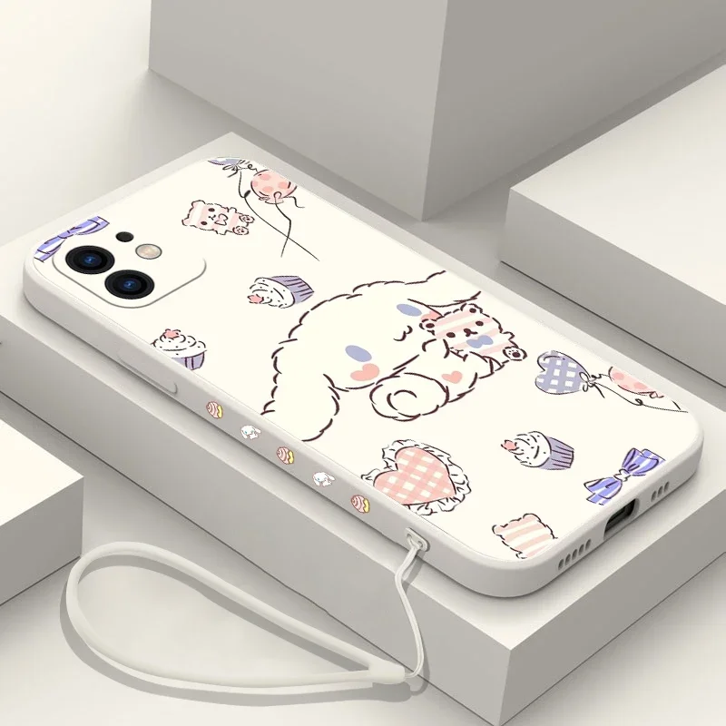 Custodia per cordino Sanrio Cinnamoroll per Samsung A81 A53 A50 A12 A22S A52 A52S A51 A72 A71 A32 A22 A20 A30 A21S A12 A02S A11 4G 5G